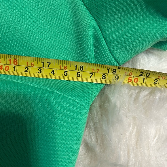 Vintage 60’s 70’s Green White Women’s 3 piece Dress Retro geometrical‎ circles - Picture 9 of 14